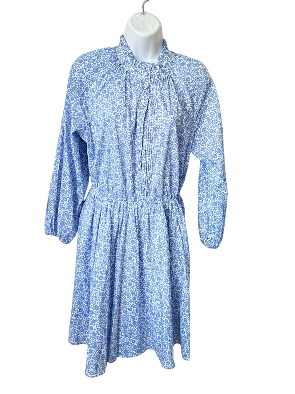 J. Crew ruffle collar mini dress in Liberty D'Anjo Coast fabric, Sz S